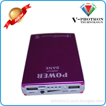 11000mah high capacity dual output power bank with LED flashlight
